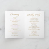 Programme Mariage plié calligraphié noir et or Classique (Intérieur)
