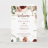 Programme Mariage plié couleur or rustique (Devant)