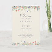 Programme Mariage plié de Fleur sauvage multicolore radiant (Devant)