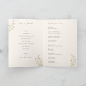 Programme Mariage plié de fleurs sauvages fantaisistes bohèm (Intérieur)
