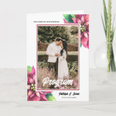 Programme Mariage plié de Noël d'hiver de Poinsettia (Devant)