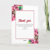 Programme Mariage plié de Noël d'hiver de Poinsettia (Dos)