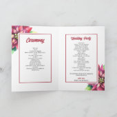 Programme Mariage plié de Noël d'hiver de Poinsettia (Intérieur)