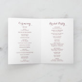 Programme Mariage plié de Parties scintillant d'or géométriq (Intérieur)