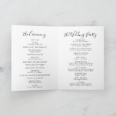 Programme Mariage plié de Rose géométrique Rustique or Flora (Intérieur)