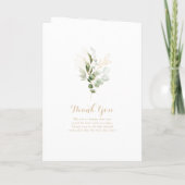 Programme Mariage plié de verdure sauge eucalyptus or (Dos)