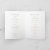 Programme Mariage plié de verdure sauge eucalyptus or (Intérieur)