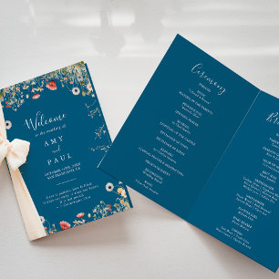 Programme Mariage plié Fleur sauvage Blissful Boho de la Mar