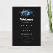 Programme Mariage Plié Fleurs Bleu de la Royal Navy (Devant)