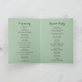 Programme Mariage plié Géométrique Élégant Or (Intérieur)