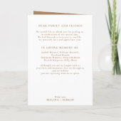 Programme Mariage plié Gold Blue Rose (Dos)