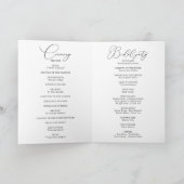 Programme Mariage plié minimaliste chic classique (Intérieur)