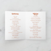 Programme Mariage Plié Simple Terracotta Formel Nous Faisons (Intérieur)