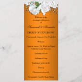 Programme Mariage Rose élégant orange vibre (Devant)