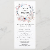 Programme Mariage rose pâle (Devant)