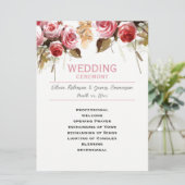 Programme Mariage rose Rose antique (Debout devant)