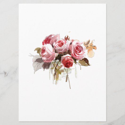 Programme Mariage rose Rose antique (Dos)