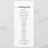 Programme Mariage rose rose rose classique (Dos)