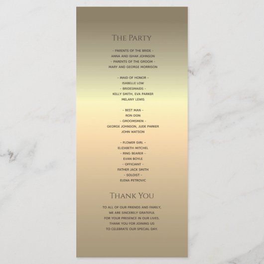 Programme Mariage rouge (Dos)