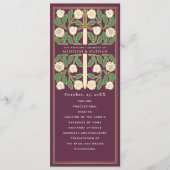 Programme Mariage Royal Épée Dorée Fleurie Blanche Mauve (Devant)