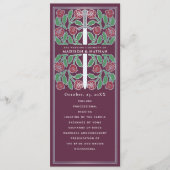 Programme Mariage Royal Épée Fleur Médiévale Mauve Argent (Devant)