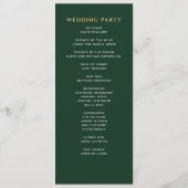 Programme Mariage Royal Épée Fleurie Blanche Verte Or (Dos)