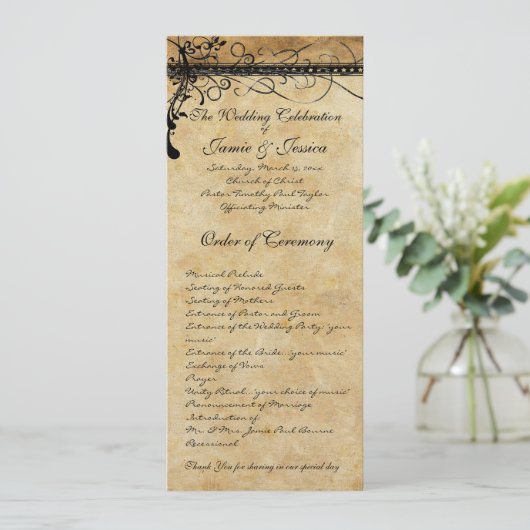 Programme Mariage Rustique de la Renaissance Médiévale (Debout devant)