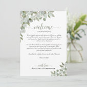 Programme Mariage Rustique Eucalyptus : Bienvenue et Program (Debout devant)
