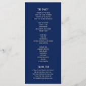 Programme Mariage rustique floral pêche et bleu marine (Dos)