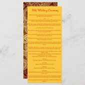 Programme Mariage sikh (Devant / Derrière)