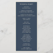 Programme Mariage Simple avec Bordure Bleu Marine et Ivoire (Dos)