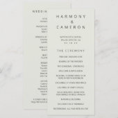 Programme Mariage Simple Beige Clair (Devant / Derrière)