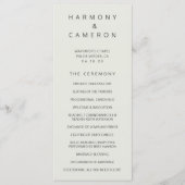 Programme Mariage Simple Beige Clair (Devant)