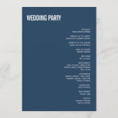 Programme Mariage simple de typographie marine (Dos)