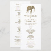 Programme Mariage Simple Élégant (Devant / Derrière)