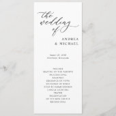 Programme Mariage Simple Élégant Sophistiqué (Devant)