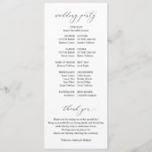 Programme Mariage Simple Élégant Sophistiqué (Dos)