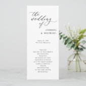 Programme Mariage Simple Élégant Sophistiqué (Debout devant)