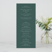 Programme Mariage Simple Émeraude Classique (Debout devant)