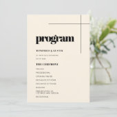 Programme Mariage simple et élégant (Debout devant)