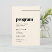 Programme Mariage simple et élégant (Debout devant)