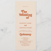 Programme Mariage Simple Formel en Terre Cuite Longueur Thé (Devant)