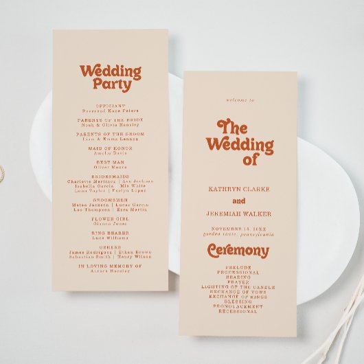 Programme Mariage Simple Formel en Terre Cuite Longueur Thé