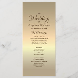 Programme Mariage simple Gold Foil