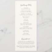 Programme Mariage Simple Ivoire Moderne (Dos)