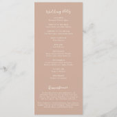 Programme Mariage simple neutre et terreux moderne (Dos)