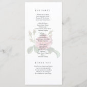 Programme Mariage simple Rose traditionnel (Dos)