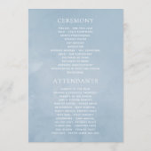 Programme Mariage sous les bouleaux au printemps aquarelle (Dos)