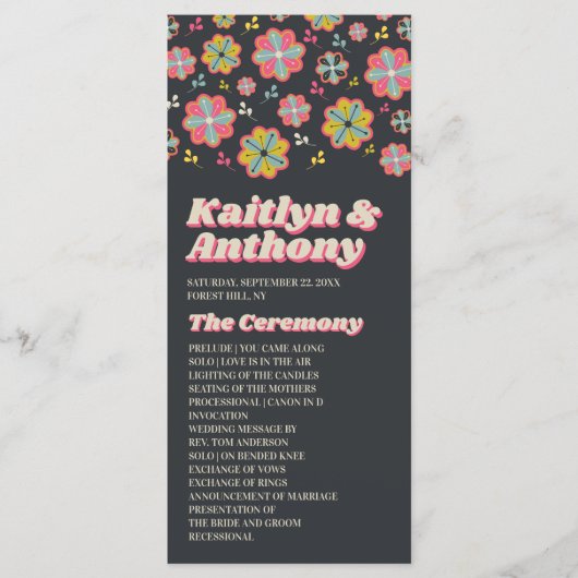 Programme Mariage Super rétro de la puissance 70 (Devant)