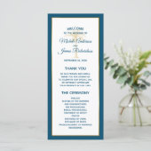 Programme Mariage sur la plage au palmier doré bleu océan tr (Debout devant)